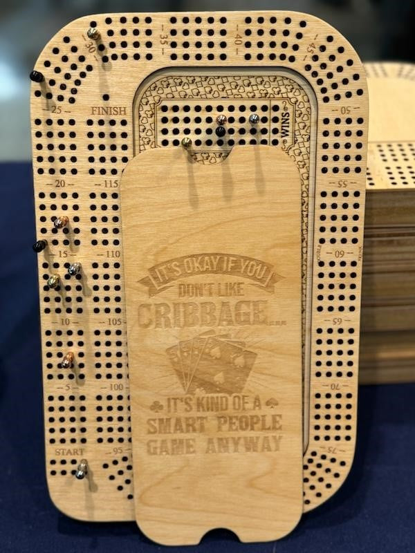 Four-Lane Cribbage Board